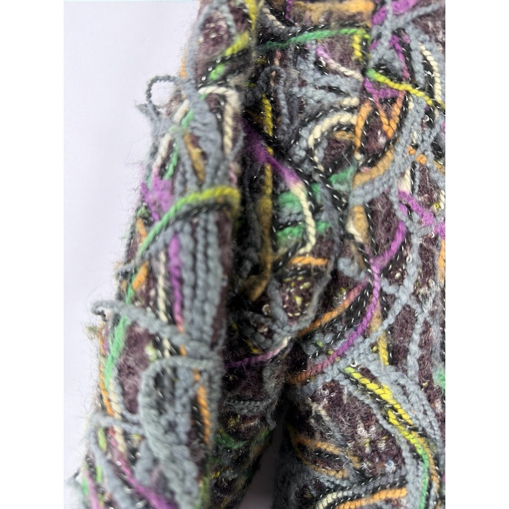 Desigual Textured Coat Womens EU 38 US Small Colorful Boho Abstract - Picture 6 of 14